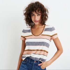 Madewell Alto Scoop Tee in Eller Stripe